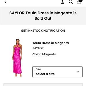 SAYLOR Toula Dress in magenta